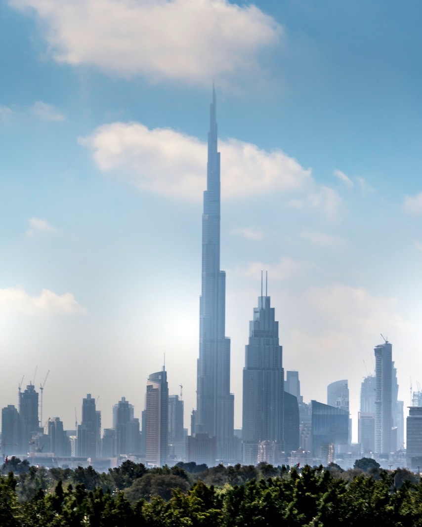 Dubai skyline with Burj Khalifa